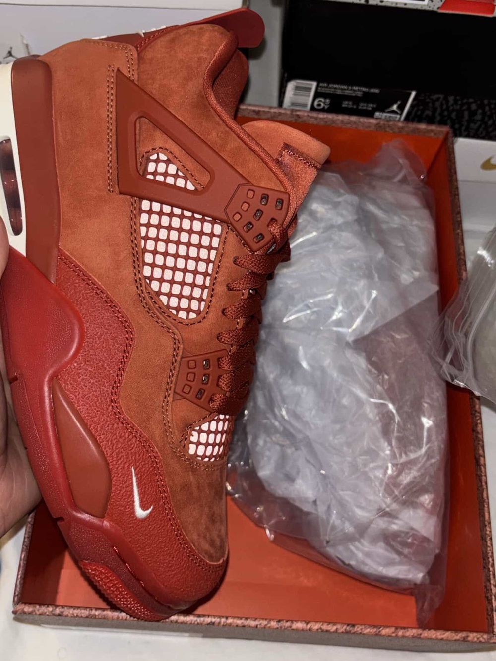 Nike Men’s Burnt Orange Suede Retro Basketball Sneakers